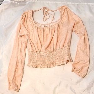 🎈NWOT Cute Long sleeve Crop Top